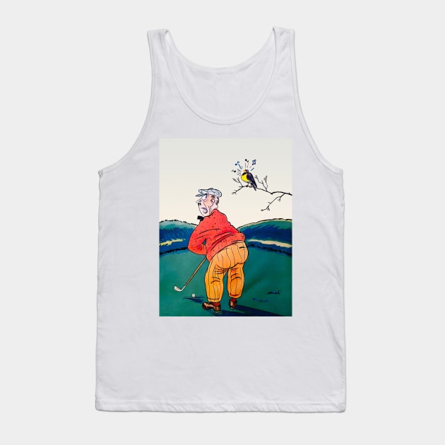 1931 Golf Cartoon Tank Top by ArtShare